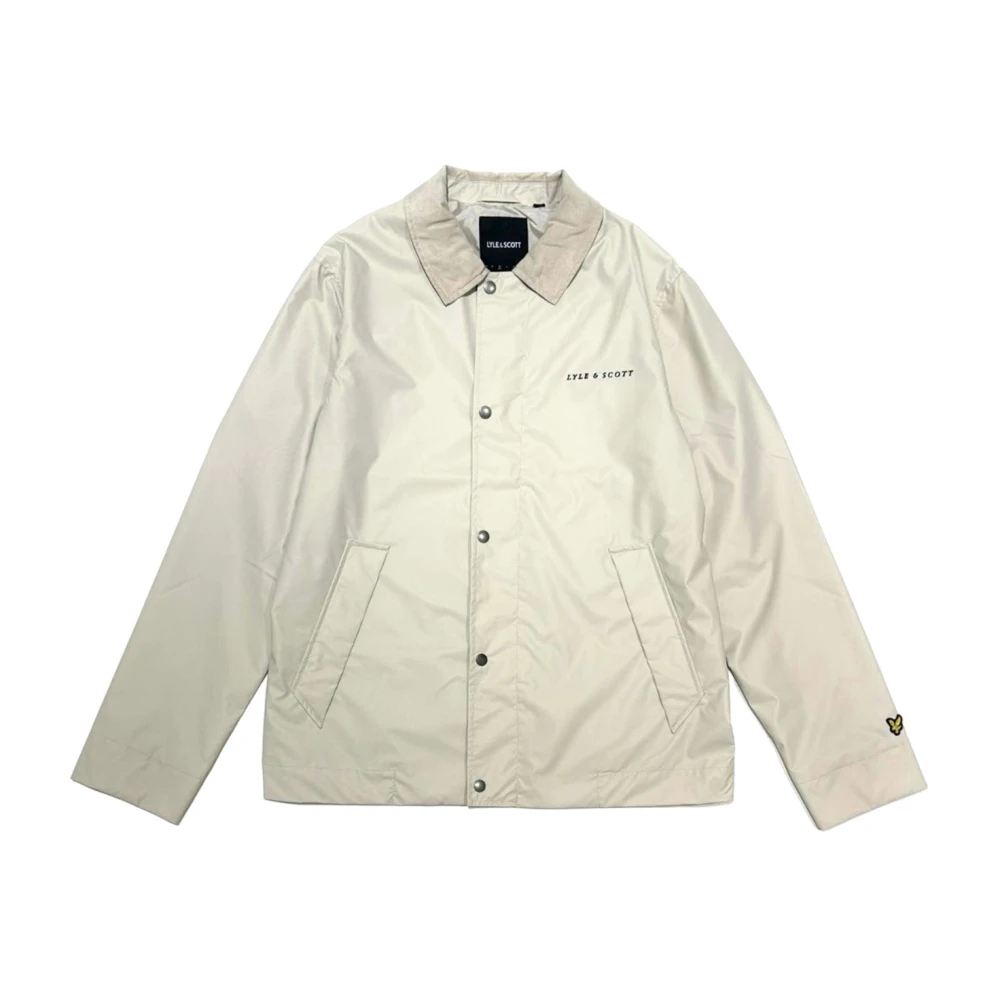 Lyle & Scott Bomull Coach Jacka Puffer Parka Beige, Herr