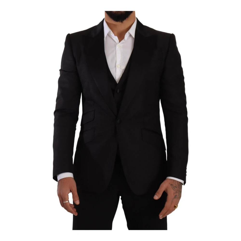 Dolce & Gabbana Men's Black Sicilia Single Breasted Blazer