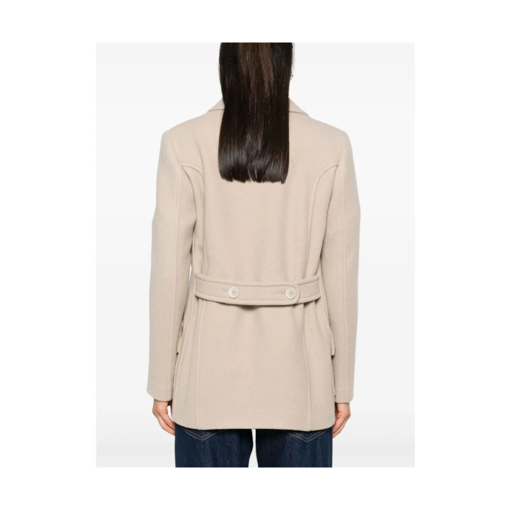 Fay Beige Wol-Kasjmier Jas Beige Dames