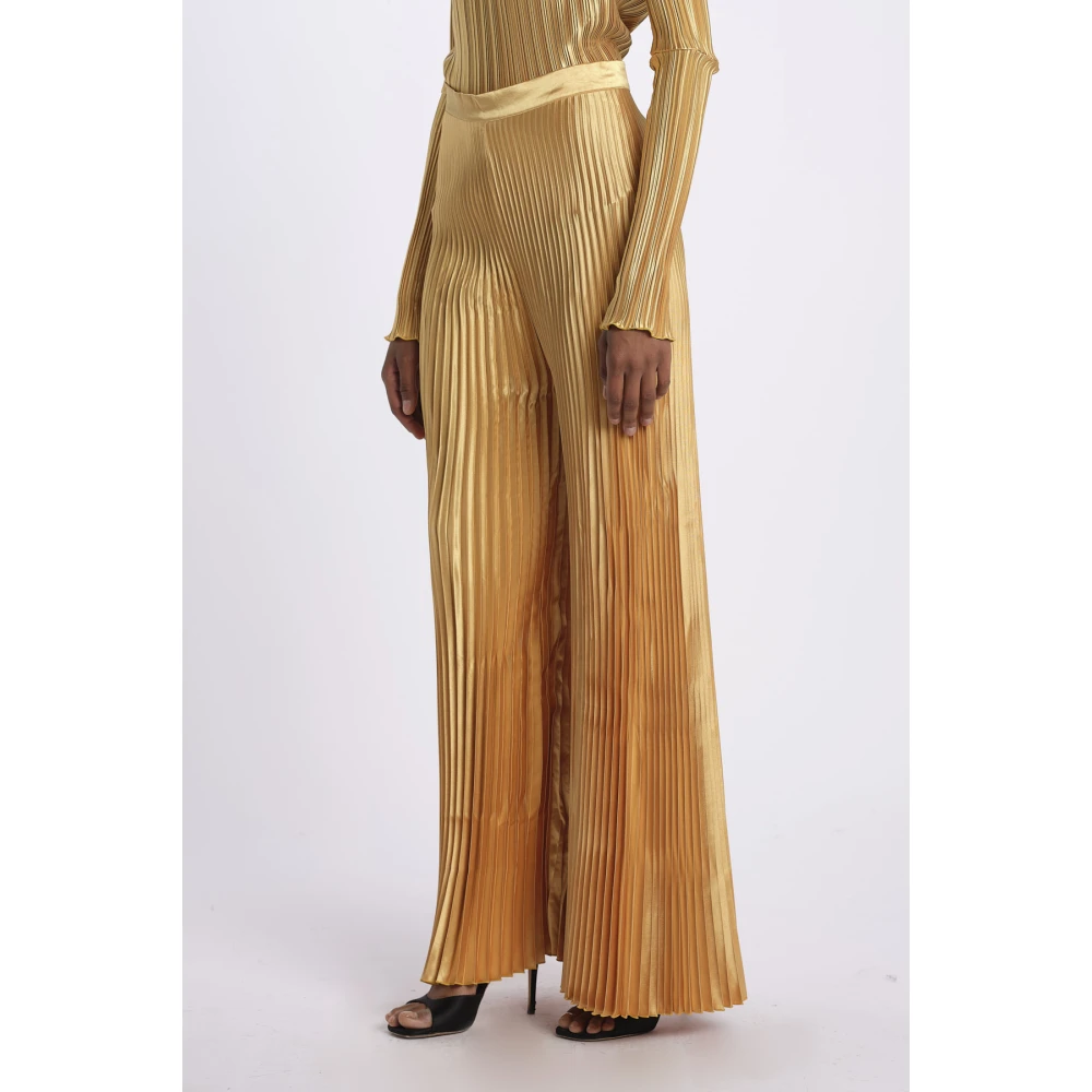 L'idée Wide Trousers Yellow Dames