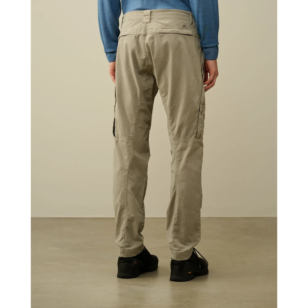 C.P. Company Vintage Khaki Stretch Sateen Ergonomische Broek Beige Heren