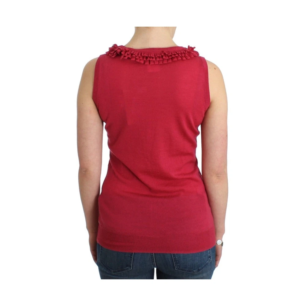 John Galliano Roze Gebreide Top Pink Dames