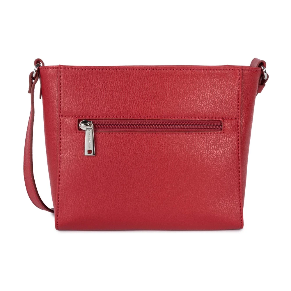 Lancaster Zippée Maya Schoudertas Rood Red Dames