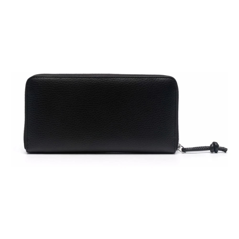 Emporio Armani Stijlvolle Zip Around Portemonnee Black Heren