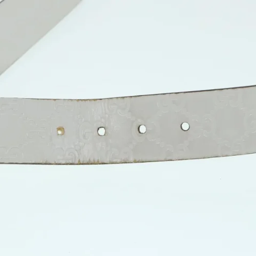 Gucci Vintage Pre-owned Leather belts White Dames