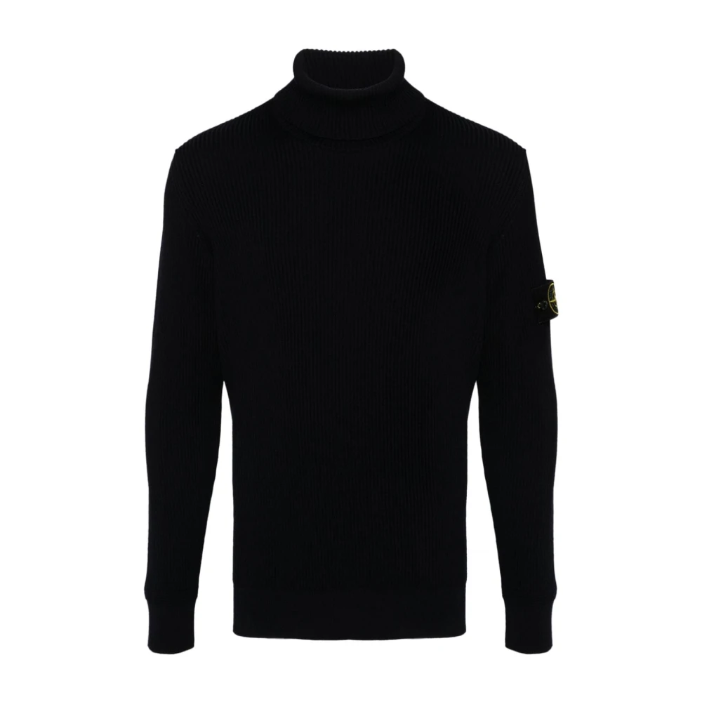Stone Island Blauwe Sweater Collectie Black Heren