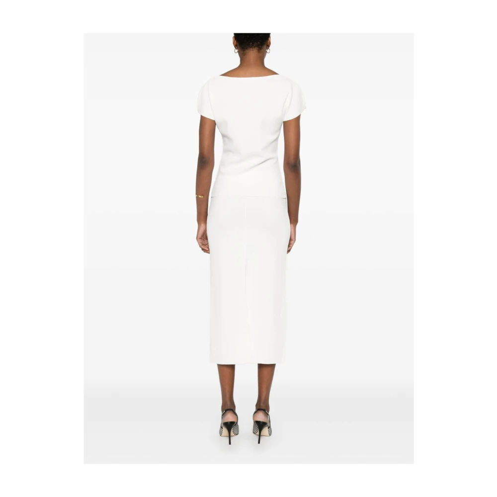 P.a.r.o.s.h. Crème Top met True-to-Size Fit Beige Dames