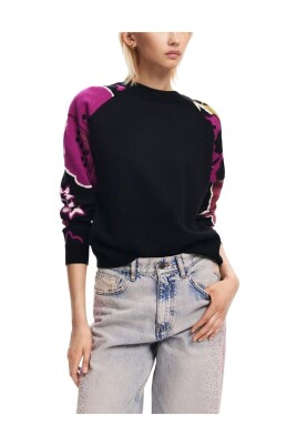 black-floral-knit-sweater