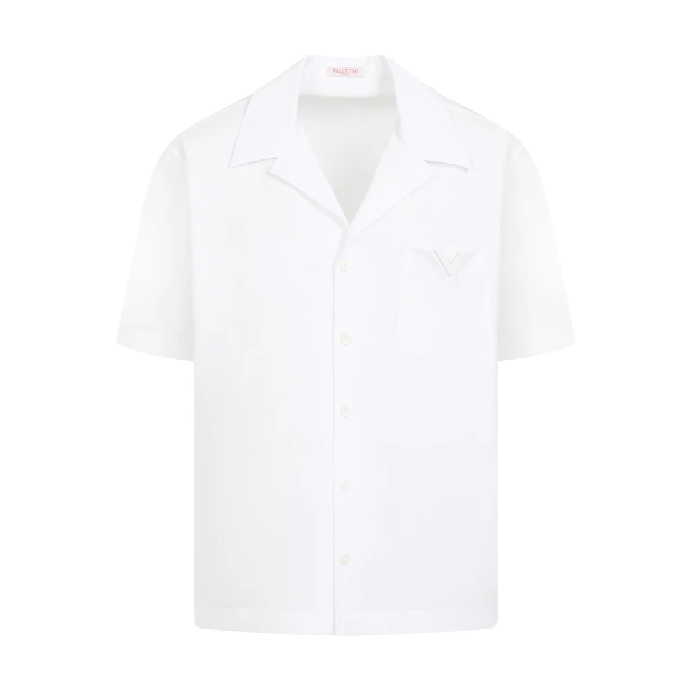 Valentino Witte korte mouw overhemd White Heren