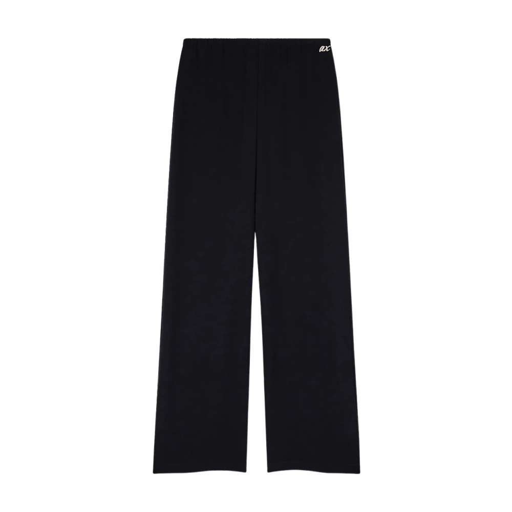 Armani Exchange Pantaloni In Twill - Female - Straight Trousers - Black - S - Trousers
