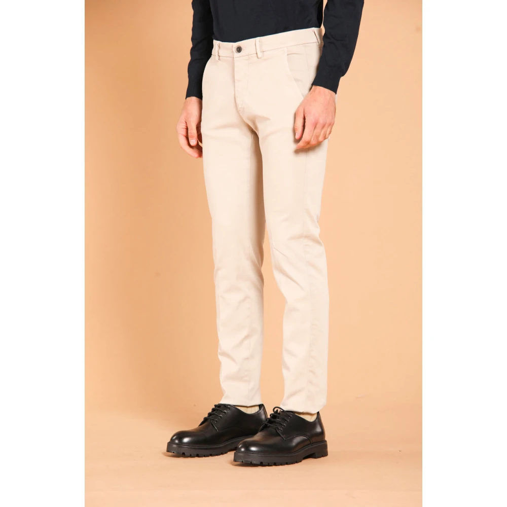 Mason's Slim Fit Gabardine Chino Broek Beige Heren