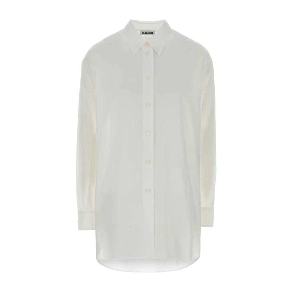 Jil Sander Women's White Cotton Muslin Shirt - Shirts - Xl - Blouses & Shirts