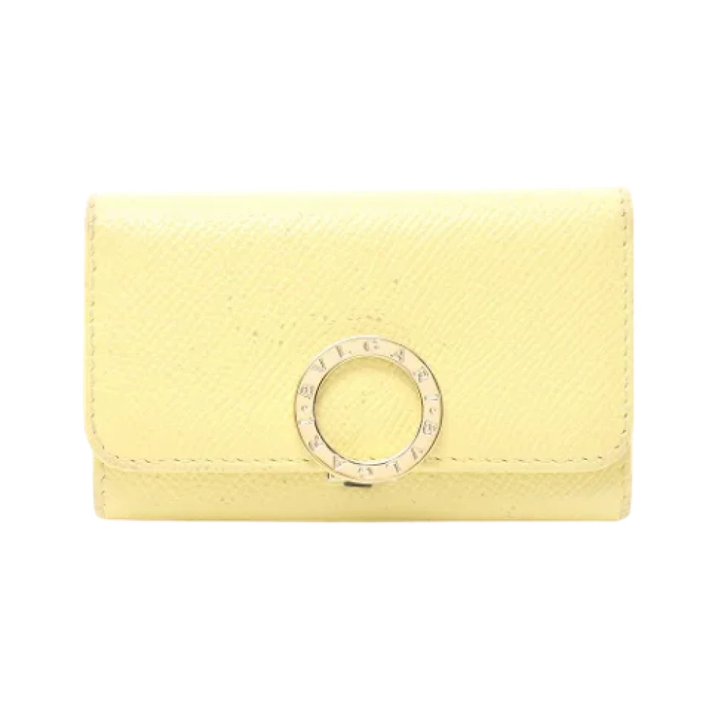 Bvlgari Vintage Pre-owned Leather key-holders Yellow Unisex