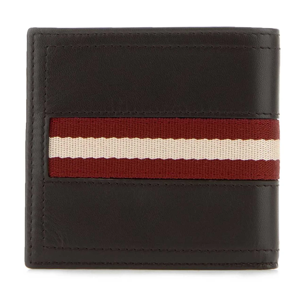 Bally Klassieke Leren Portemonnee in Donkerbruin Brown Heren