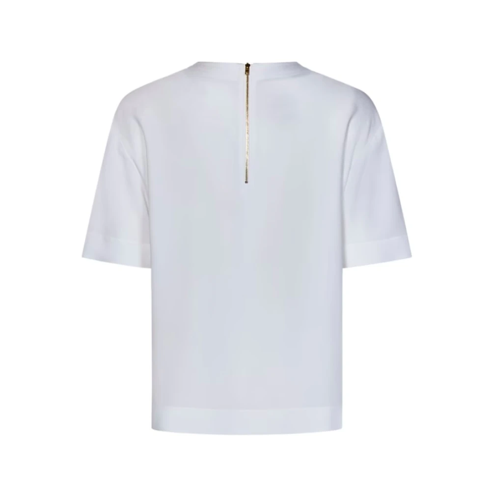 Moschino Witte Sweatshirt Ss24 Stijlvolle Rits White Dames