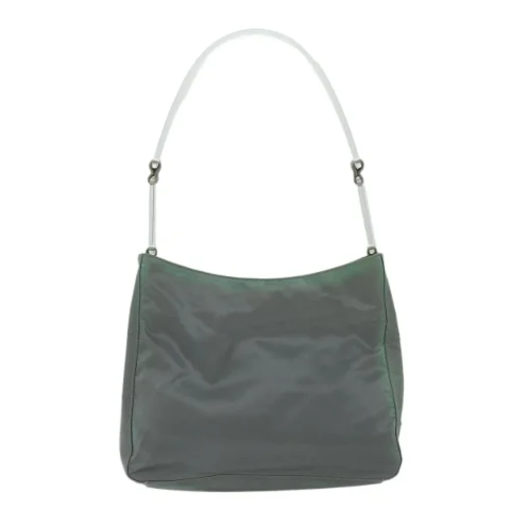 Prada Vintage Pre-owned Fabric shoulder-bags Green Dames