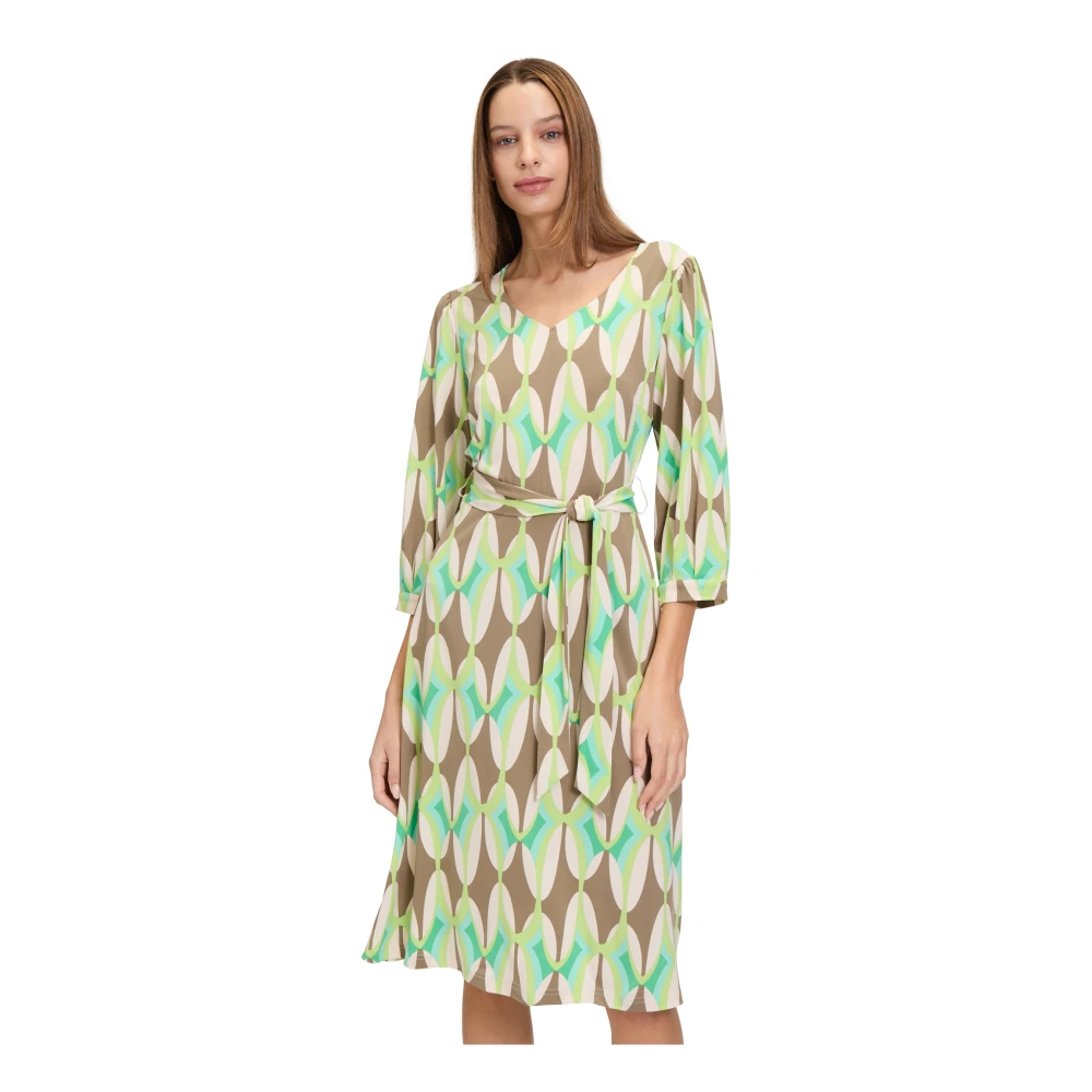 Betty Barclay Jersey Jurk met Grafische Print Multicolor Dames