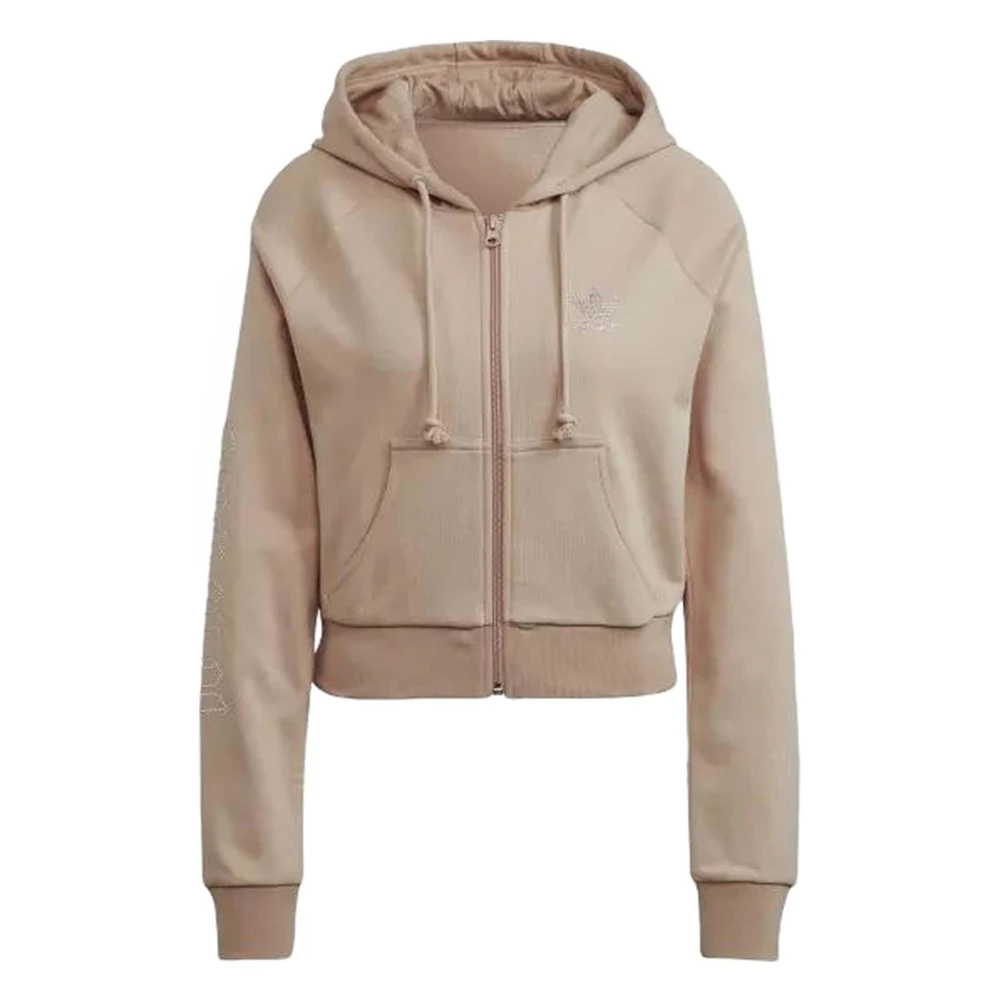 Adidas Cropped hoodie Beige, Dam