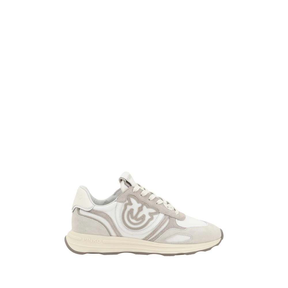 Pinko Women's Gray Zoe Lace-Up Trainers - Sneakers - 6 Uk - Shoes