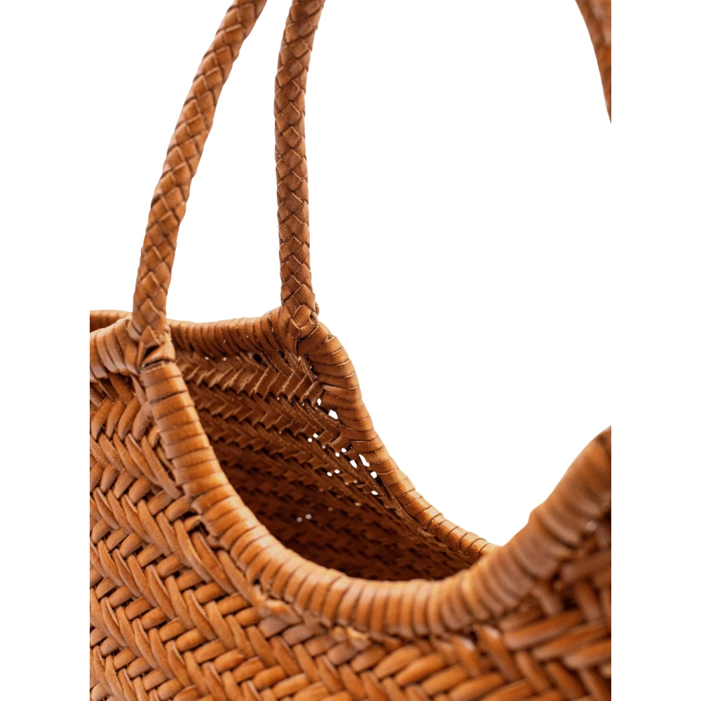 Dragon Diffusion Bruine leren tas met gevlochten ontwerp Brown Dames