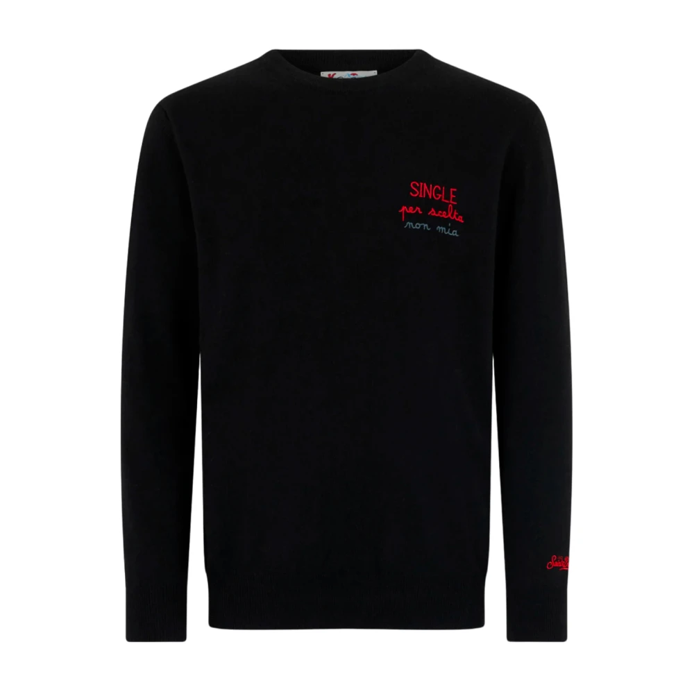 MC2 Saint Barth Kasjmier Licht Trui met Lange Mouwen Black Heren
