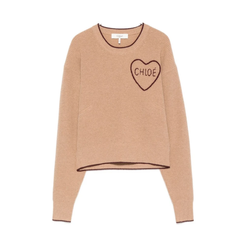 Chloé Donna Marrone Maglie, M, New,