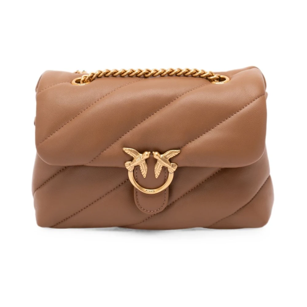 Pinko Brown Love Puff Mini - Female - Shoulder Bags - One Size - Bags