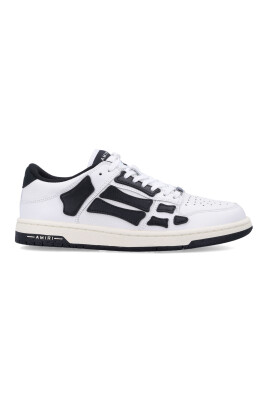 sneakers-blanches-noires-skel-top-basses