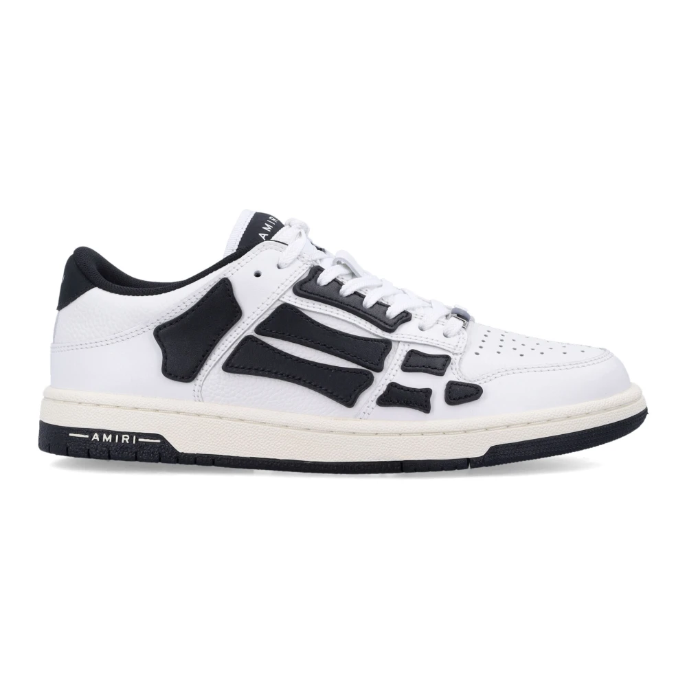 Amiri Witte Zwarte Skel Top Lage Sneakers Heren Schoenen