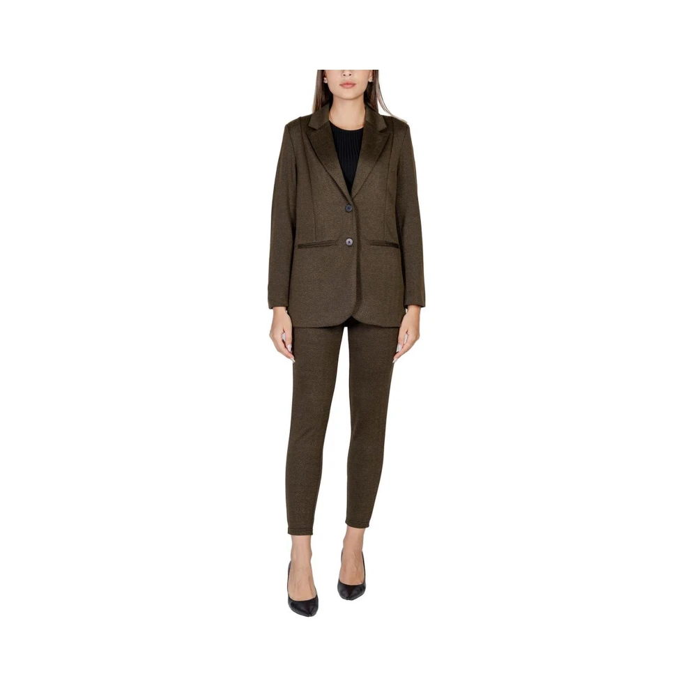 Ichi Herfst Winter Dames Blazer Collectie Green Dames