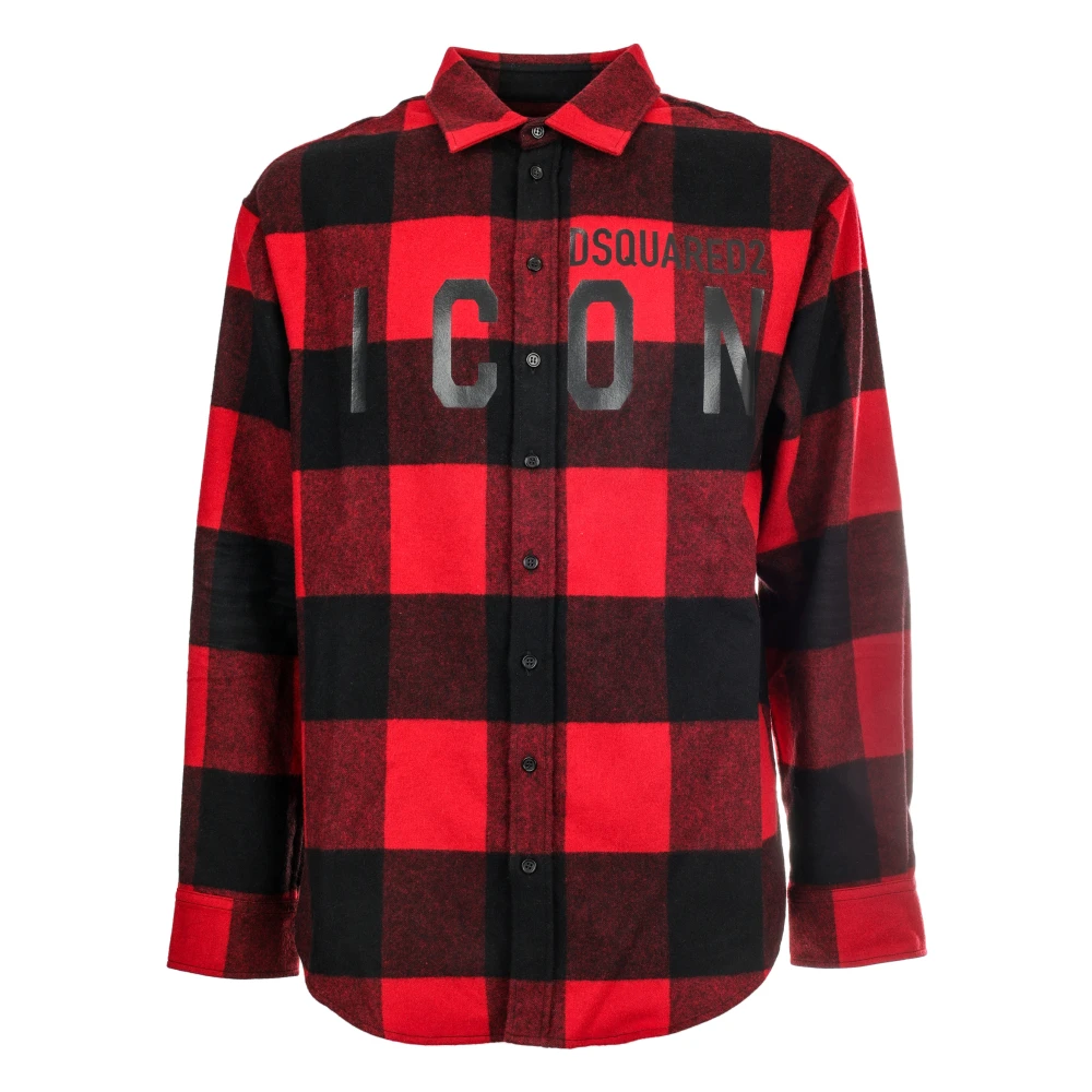 Dsquared2 Red Casual Shirts, Male, S, Camicia Shirt