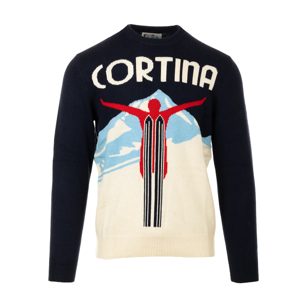 MC2 Saint Barth Zwarte Sweater Heron Neck Style Black Heren