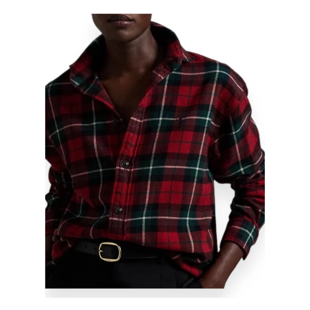 Polo Ralph Lauren Relaxed-Fit geruite overhemd Red Dames