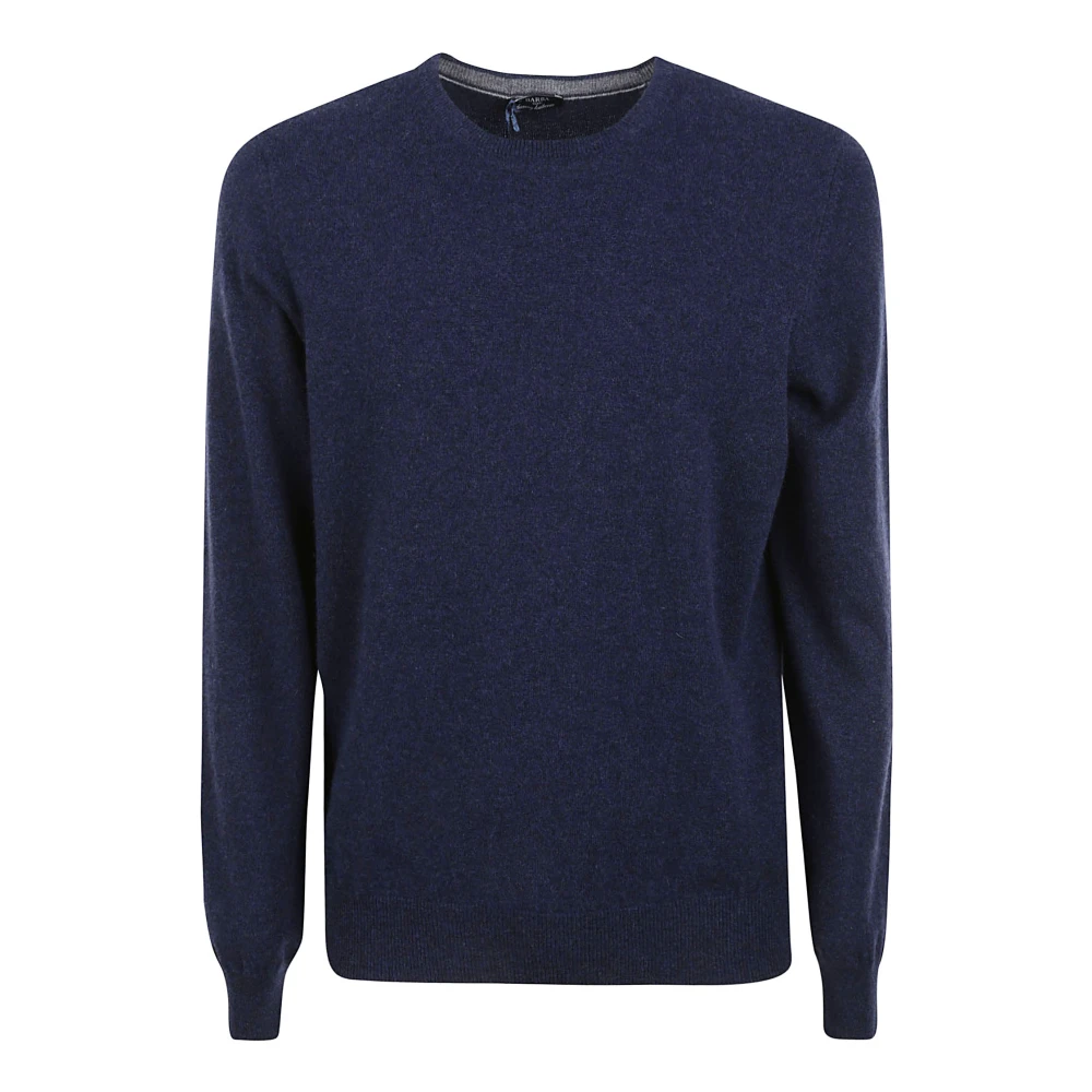 Barba Blauwe Cashmere Sweaters Blue Heren
