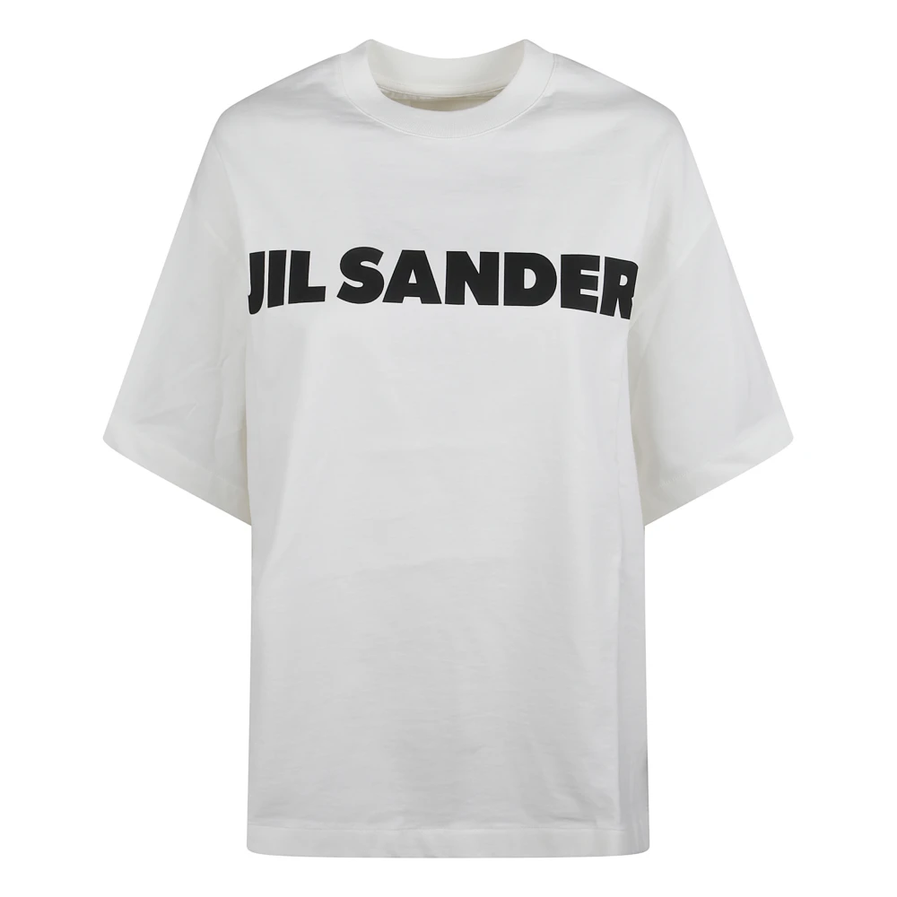 Jil Sander Women's White Logo T-Shirt - T-Shirts - M - Tops