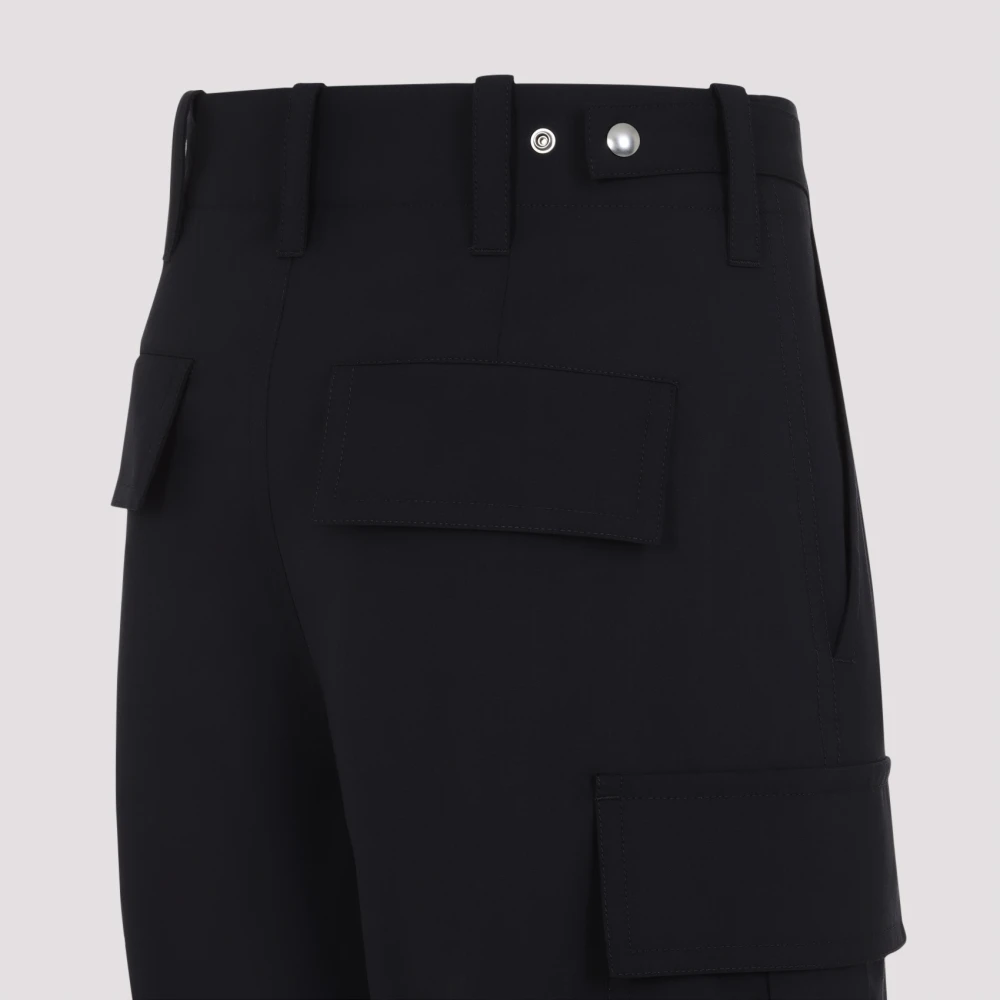 Bottega Veneta Blauwe Wollen Broek Verhoog Garderobe Blue Dames
