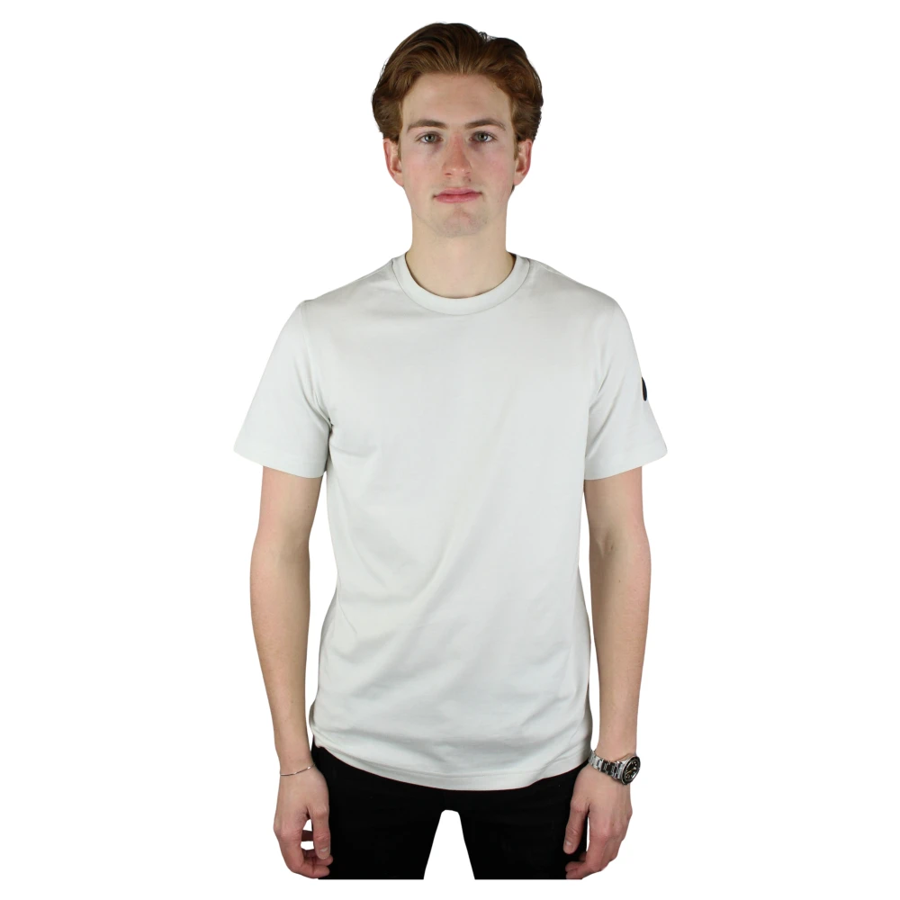 Moncler Logo T-shirt in Beige Heren