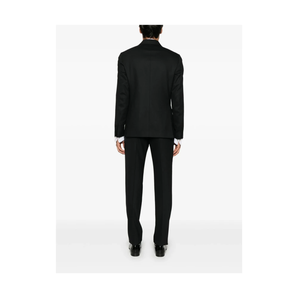 Lardini Zwart pak met verborgen voorknoop Black Heren