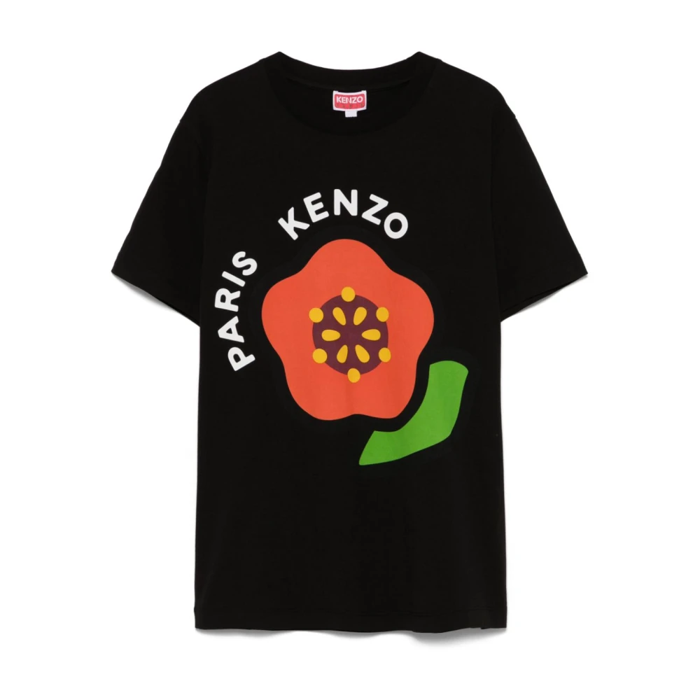 Kenzo Zwarte Crew Neck T-shirts en Polos Black Dames