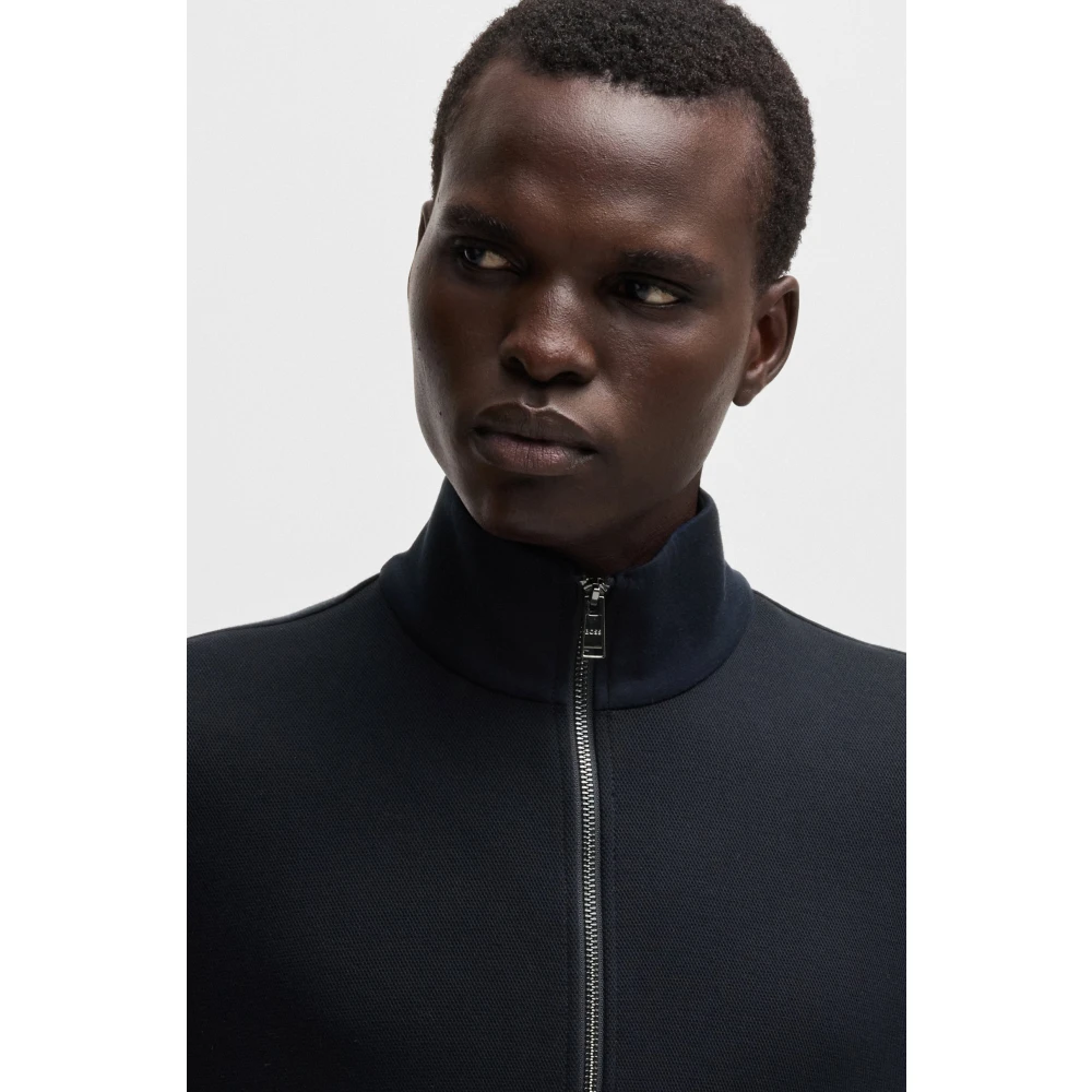 Hugo Boss Stijlvolle Cardigan voor Mannen Blue Heren
