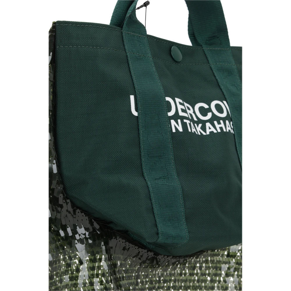 Undercover Groene Tote tas met paillettenborduurwerk Green Dames