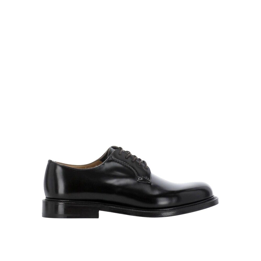 サンダル・ミュール Church's SS25 Church's Flat shoes Black (DX0116 9EMF0AAB) Black Leather Crisscross Sandal with Studs | Church's