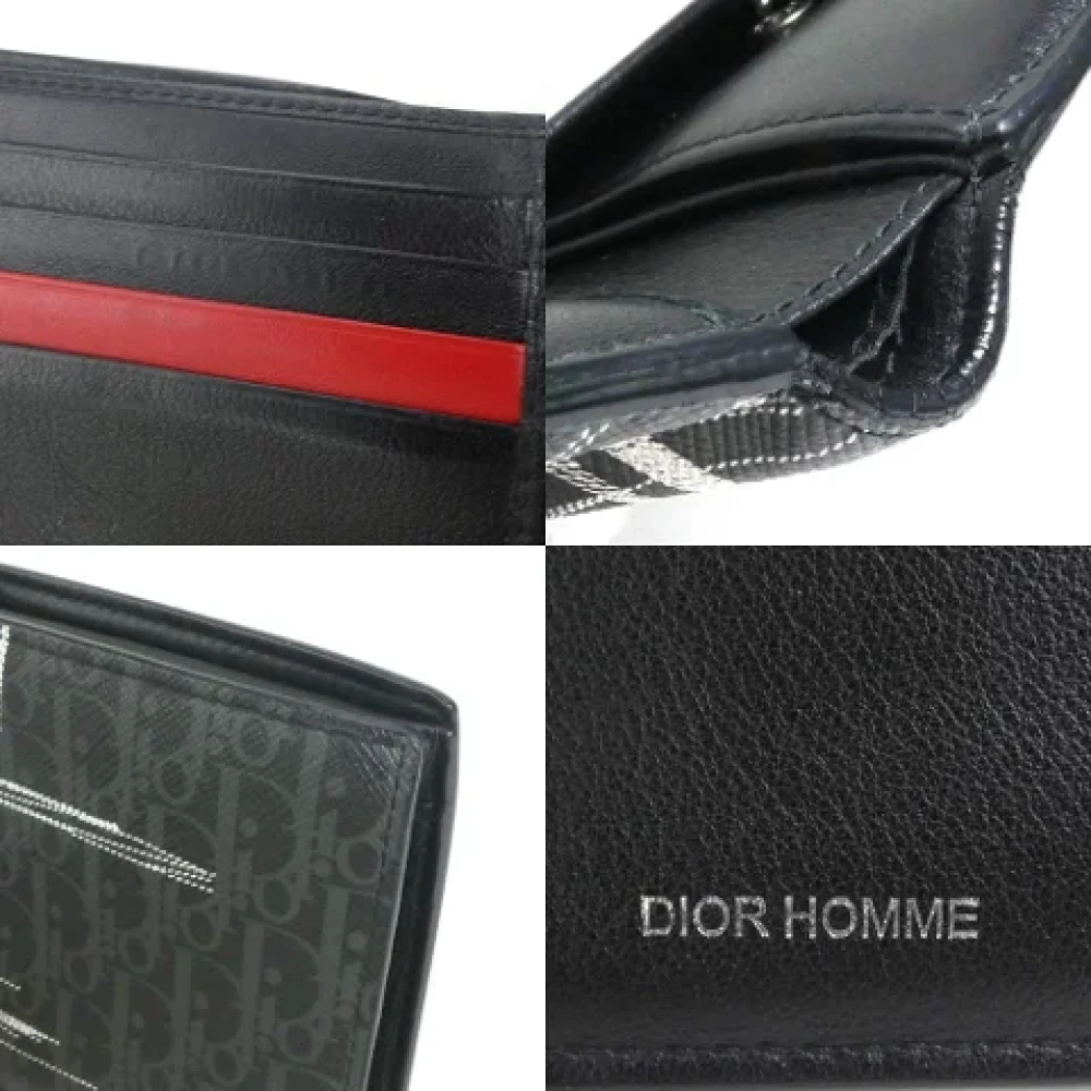 Dior Vintage Pre-owned Leather wallets Black Heren