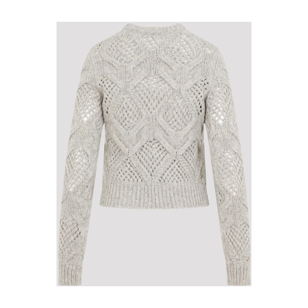 SPORTMAX Neutrale Melange Narvel Sweater Gray Dames