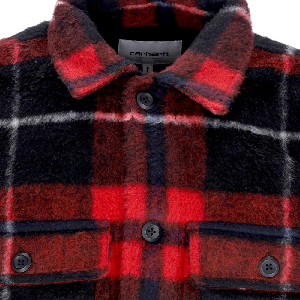 Carhartt WIP Geruite fleece shirt met zakken Multicolor Heren