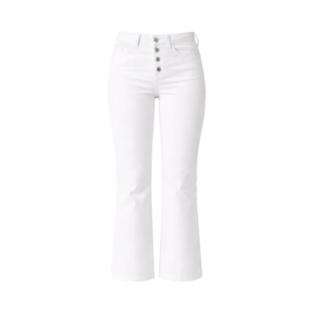 Liu Jo Vrouw Wit Jeans Dames, W30, Katoen, Jeans Cropped Fit
