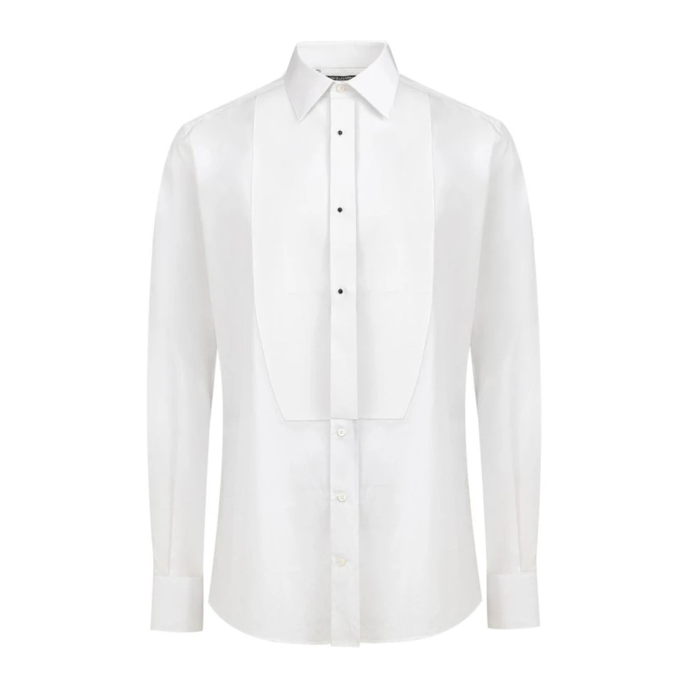 Dolce & Gabbana Heren Wit Katoenen Overhemd Klassiek Ontwerp White Heren
