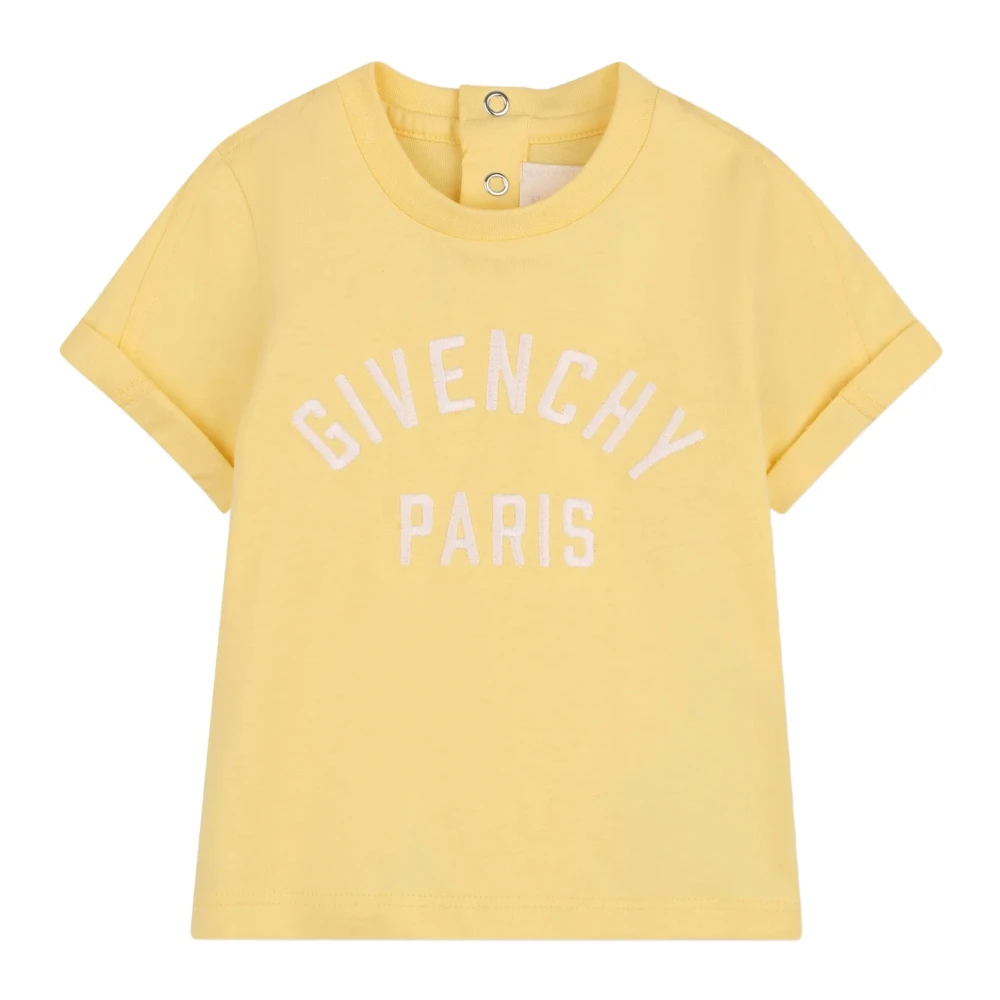 Givenchy Unisex Kids Yellow Crew Neck T-Shirt - Kids Short Sleeve T-Shirts - 12 M - Kids