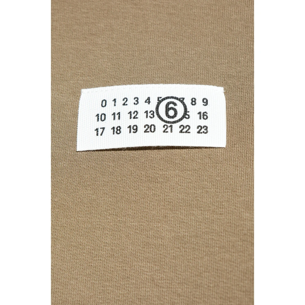 MM6 Maison Margiela Sweatshirt met logo Brown Dames