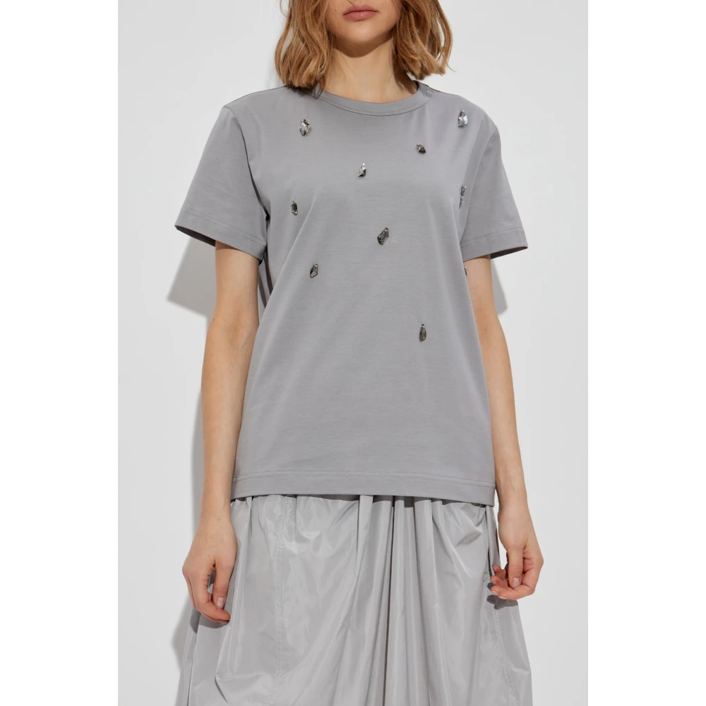 Fabiana Filippi T-shirt met applicaties Gray Dames